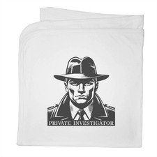 'Private Investigator' Cotton Baby Blanket / Shawl BY00041567 
