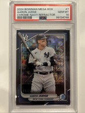 2024 Bowman Mega Box Aaron Judge Chrome Navy Refractor /175 PSA 10 Gem Mint NYY