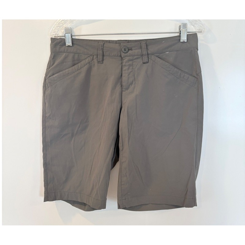 Eddie Bauer First Ascent Womens 4 Gray Hiking Shorts Performance Stretch Nylon