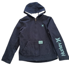 Unused Boy's Hurley Hoodie Blue Full Zip Size M H132-147 cm Navy Heather 10y