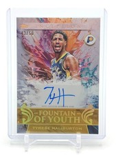 TYRESE HALIBURTON 2025-26 TOPPS INCEPTION FOUNTAIN OF YOUTH GOLD AUTO /50 Q4903
