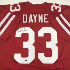 Autographed/Signed Ron Dayne Wisconsin Red College Football Jersey Tristar COA