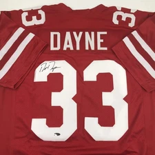 Autographed/Signed Ron Dayne Wisconsin Red College Football Jersey Tristar COA