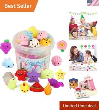 24pcs Mini Kawaii Mochi Squishy Toys - Perfect Party Favors  Stress Relievers