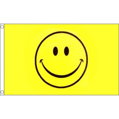 Neu Happy Face Emoji Icon Pack 5ft Flagge 3m Wimpelkette 2x Tischflagge Display
