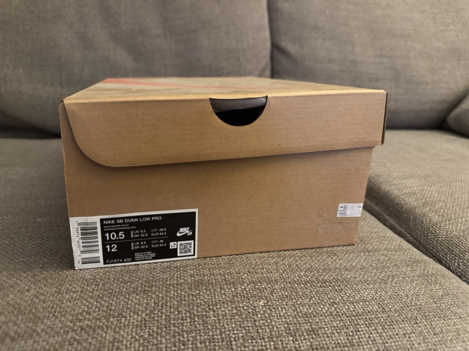 Nike SB Dunk Low Pro Navy White Gum FJ1674-400 Size 10.5 thumbnail 10