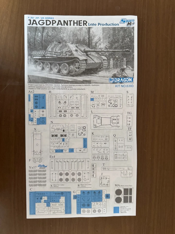 DRAGON 6393 Jagdpanther Late Production SmartKit scala 1/35 - Immagine 2 di 4