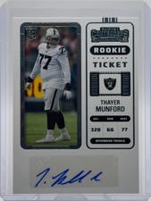 2022 Panini Contenders - Thayer Munford Rookie Ticket Auto (RC) Raiders