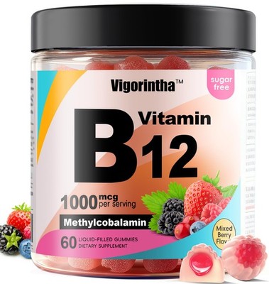 Methyl B12 Gummies 1000mcg, B12 Methylcobalamin for Energy & Metabolism, Suga...
