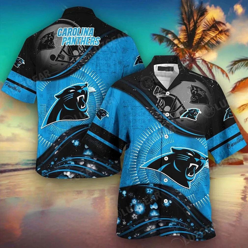 Carolina Panthers Storm Surge Hawaiian, Gift For Fans, Gift For Friends