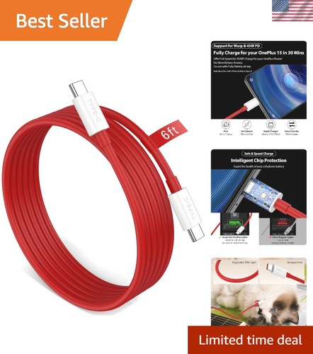 for SUPERVOOC USB C Cable for Oneplus 15R 15 13 13R 12 6Ft Warp/Dash