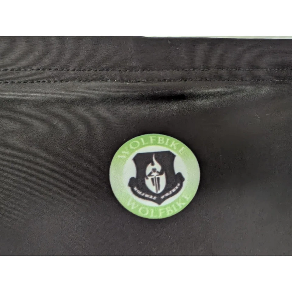 Pantalones cortos de ciclismo Wolfbike negros verdes acolchados para bicicleta para hombre talla L Foto 3 de 4