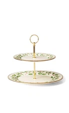 893490 Holiday 2-Tiered Server, Christmas Dinnerware Not Assembled