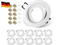 Einbaustrahler GU10 Set, 10X Schwenkbar Einbaurahmen 68Mm Mit GU10 Fassung, Led