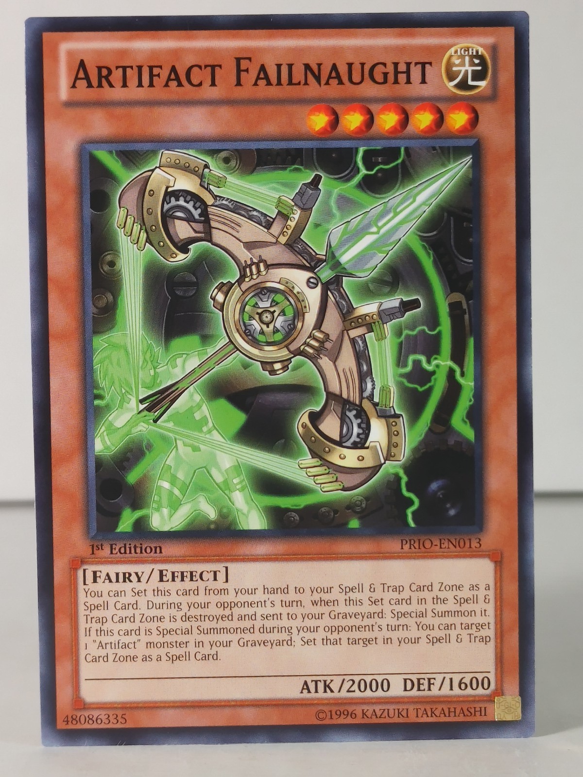 Artifact Failnaught - Primal Origin EN013 - YuGiOH 1st ed. - NM -singles
