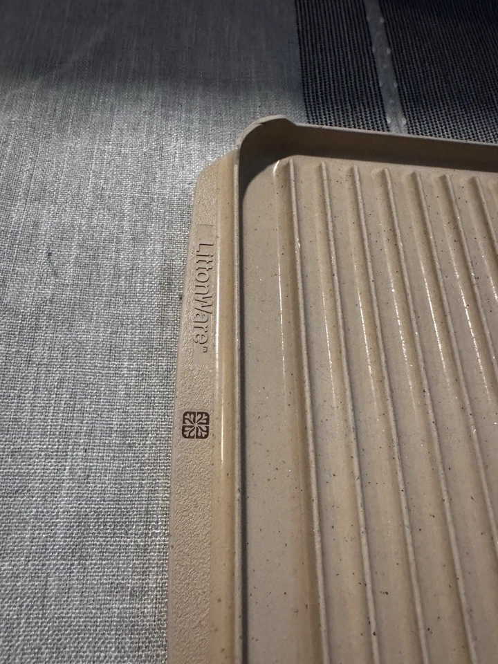 Bandeja de asador de carne de tocino reversible vintage LITTONWARE 39437 uso en microondas Foto 2 de 4