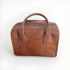 Vtg Samsonite Brn Sonora Carry O Luggage Suitcase Flight Pilot Makeup Bag Purse