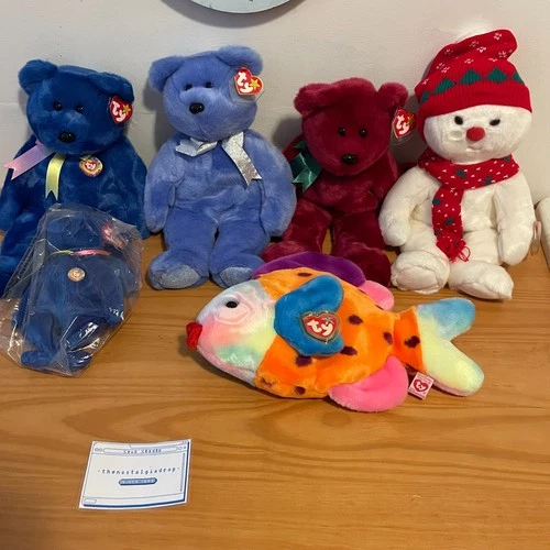 Vintage TY Beanie Babies Retired 1990's Beanie Buddies & Clubby Set All w/ tags