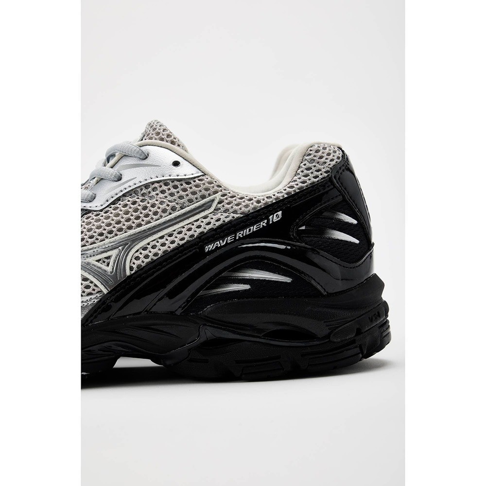 Mizuno Wave Rider 10 Running Silver Off-White Black D1GA261602