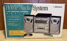 New Open Box Emerson MS9700 6-CD Changer AM FM Radio Stereo Cassette Free Ship