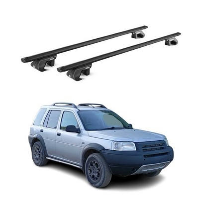 Roof Rack Luggage Carrier for Land Rover Freelander 1996-2006 Alu Black 2Pcs