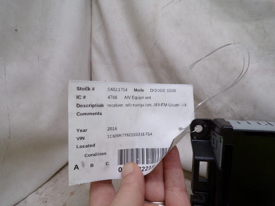 Pantalla de visualización de radio 13 14 15 16 17 18 Ram Jeep Cherokee VP3 68249986AH B50 Foto 2 de 4