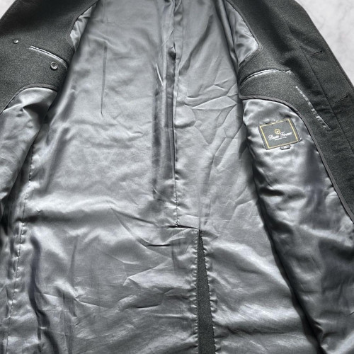 Cashmere 100% Balmacaan Coat Size M Dark Grey Fully Lined - Picture 4 of 7