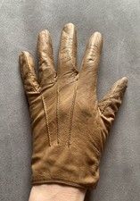 Portolano Gloves Vintage Brown Leather size 7 Vintage !