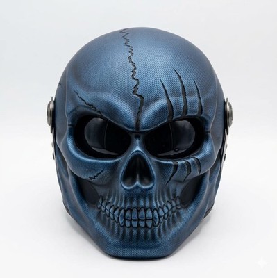 Helmet Skeleton skull Jean Blue Dot and ECE
