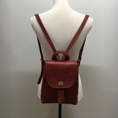 Vintage Coach Ergo 9027 Red Leather Mini Handbag One Handle Old Coach