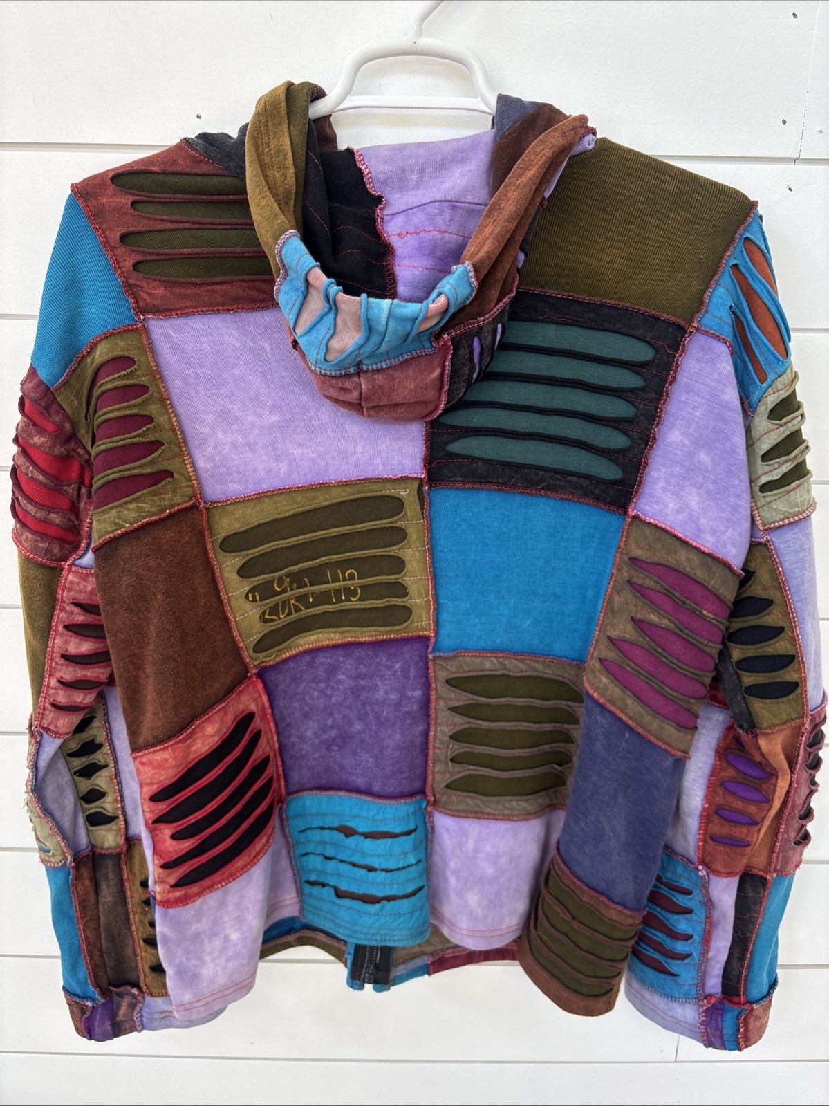 VTG Rising International Boho Patchwork Hippie Ea… - image 4