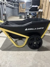 Gorilla Carts 7 CU Ft Heavy Duty Poly Dump Cart with Steel Frame Black