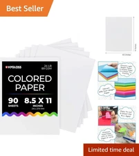 Vibrant 24 lb Colored Copy Paper - 90 Sheets, 8.5x11 Acid-Free & Fade-Resistant