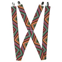Buckle-Down Suspenders, Diamond Freehand Multi Color 1.5-Inch Wide R (Us Import)
