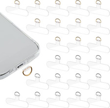 24 Pcs Phone Tether Tab Transparent Universal Phone Lanyard Patch Without Adh...