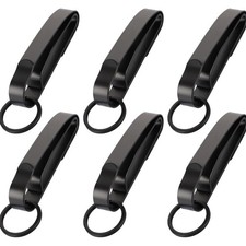 6 Pack Duty Belt Key Holder, Duty Belt Key Clip Tactical Key Holder with Keyr...