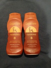 NEW X2 Coppertone Tanning & SPF 8 Broad Spectrum Sunscreen Lotion 8oz Bottles 2.50 per gallon