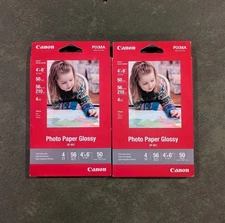 Canon Photo Paper Glossy GP 601 Inkjet 4 X 6 - 100 Sheets (2 X 50)