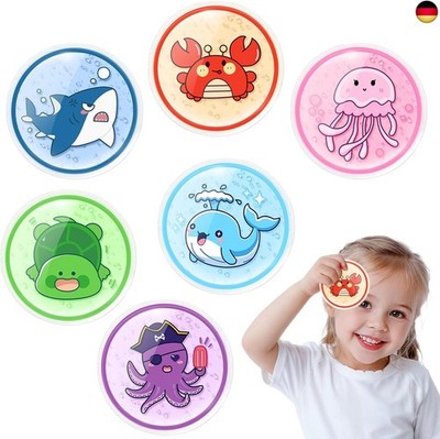 Comfytemp Kühlpads für Kinder mit Ungiftig Gel(6 Stück), 8x8cm Niedliches Me