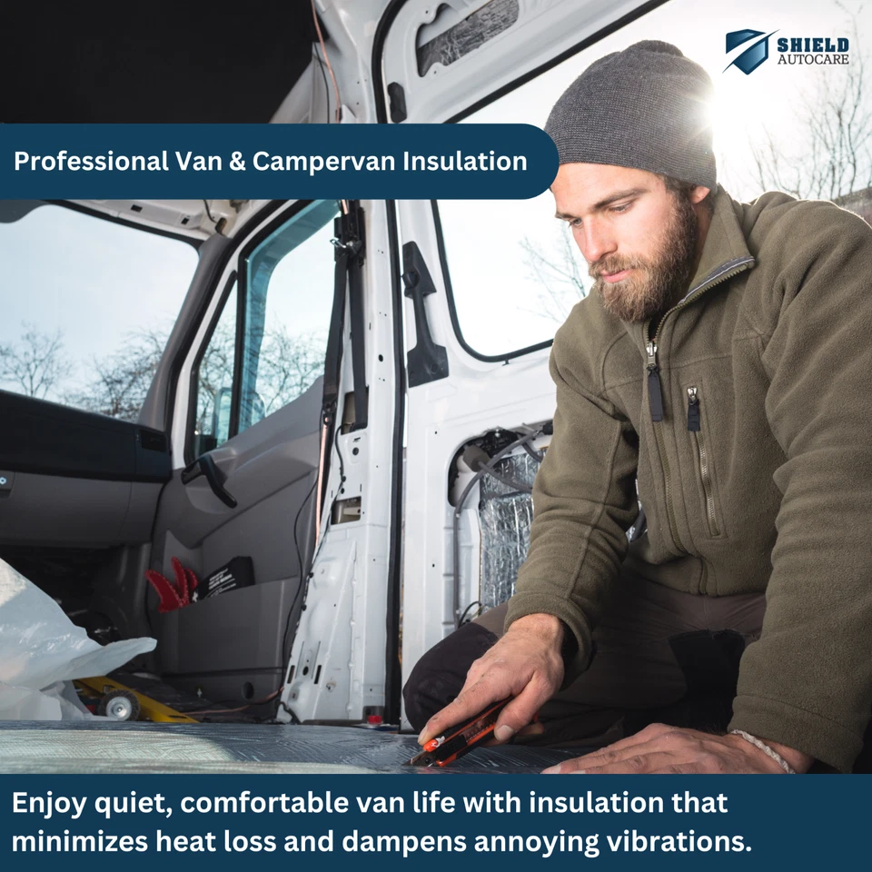 Self Adhesive Campervan Insulation Thermal Floor Foil Camper Van Sound Foam - Image 2 of 4