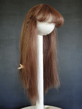 Straight human Hair wig for antique or modern dolls size 10 : 13"- 33 cm