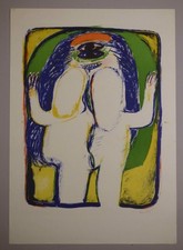 mü6/10  Horst Antes  Offsetdruck 1961  "Figur Braut“  Aufl. 100 Ex.