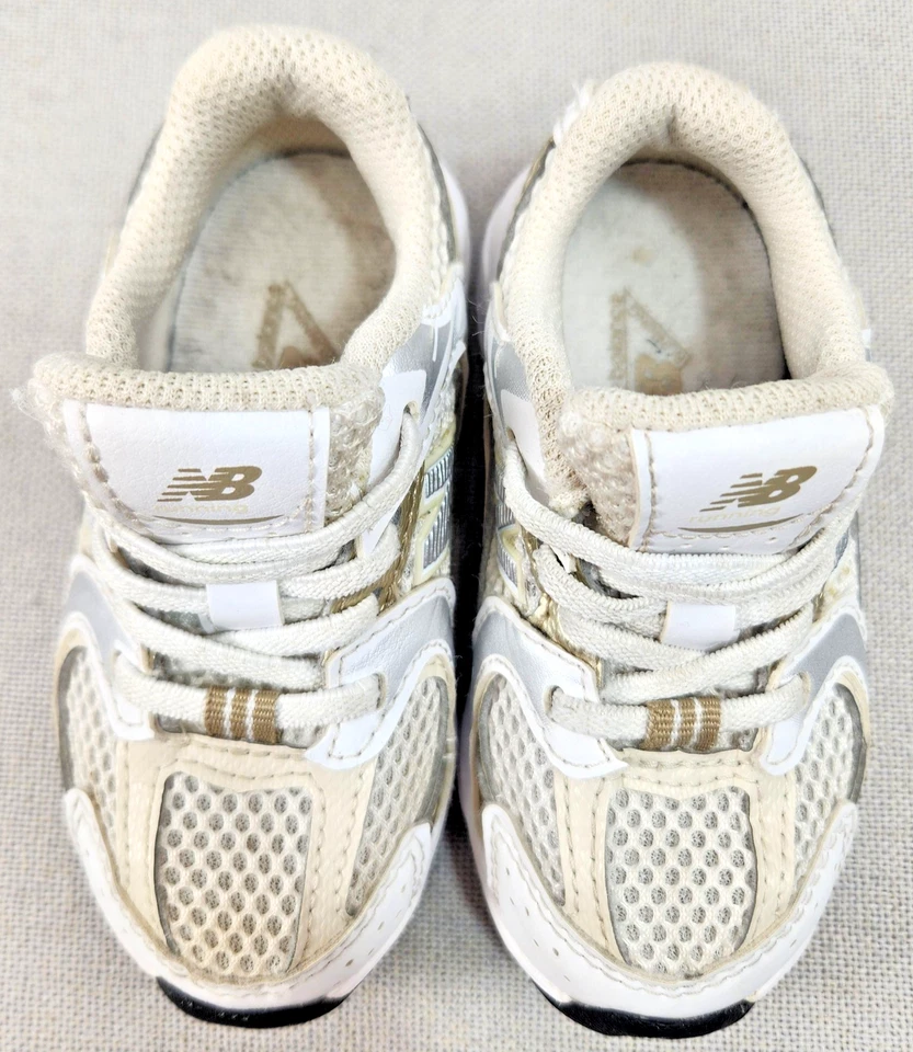 New Balance 530 Bungee Shoes Kids Toddler 6 White Gold Running Outdoors IZ530RD - Image 4 of 4