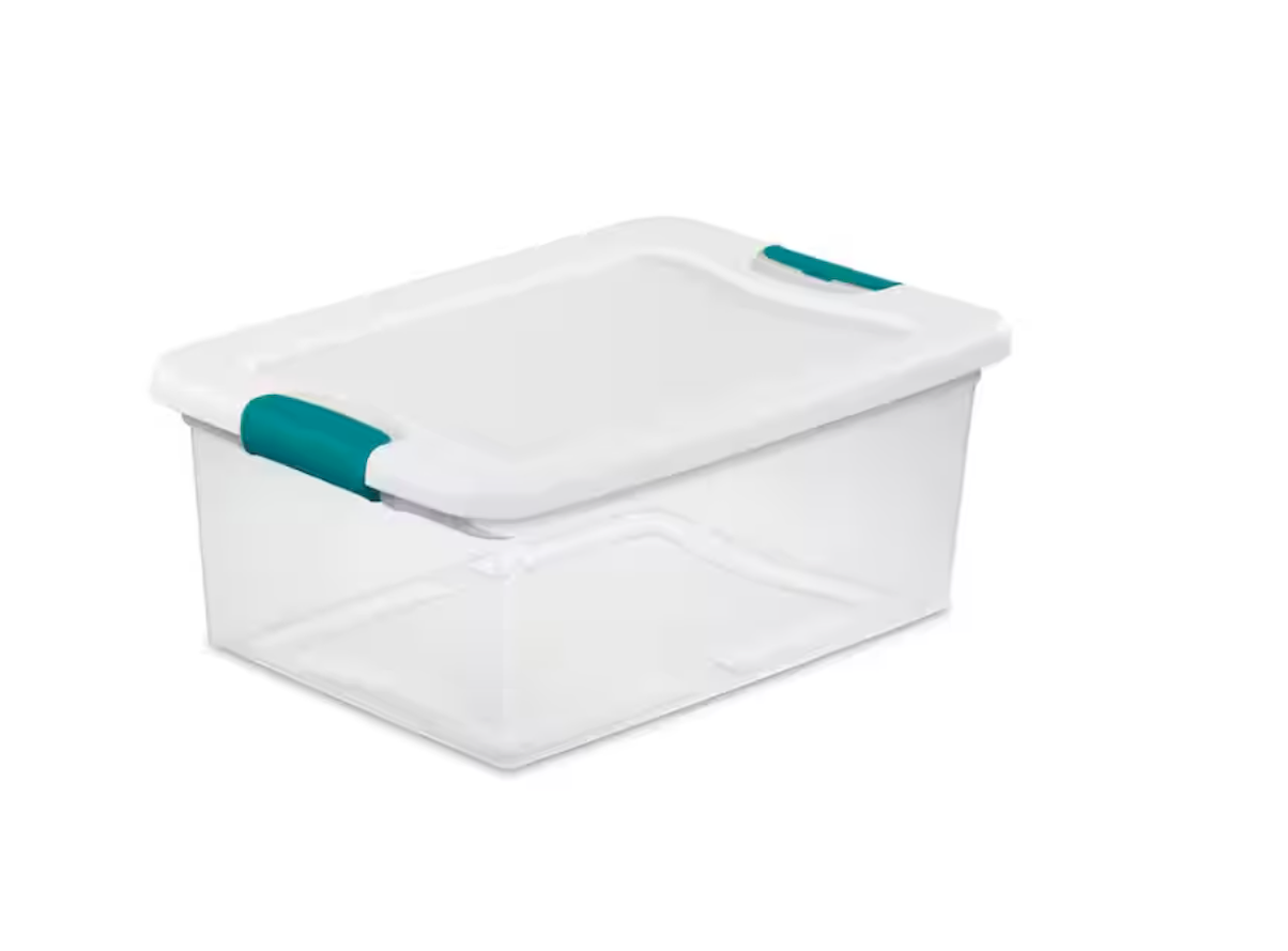 Sterilite 64 Quart Clear Latching Storage Container with Secure Lid