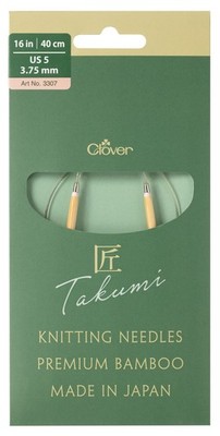 Clover Stricknadeln: Rund: Fest: Drehbar: Pro Takumi Bambus: 40 Cm X 3,75 Mm