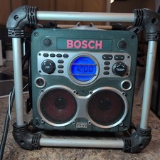 Bosch PB10-CD Power Box Jobsite AM/FM Radio Fair Shape Works Cube Shape