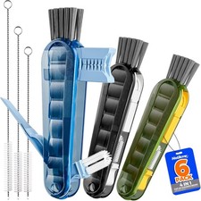 6 PACK 4 in 1 Cup Lid Cleaning Brush Set W/ 3 Straws Multifunctional Bottle