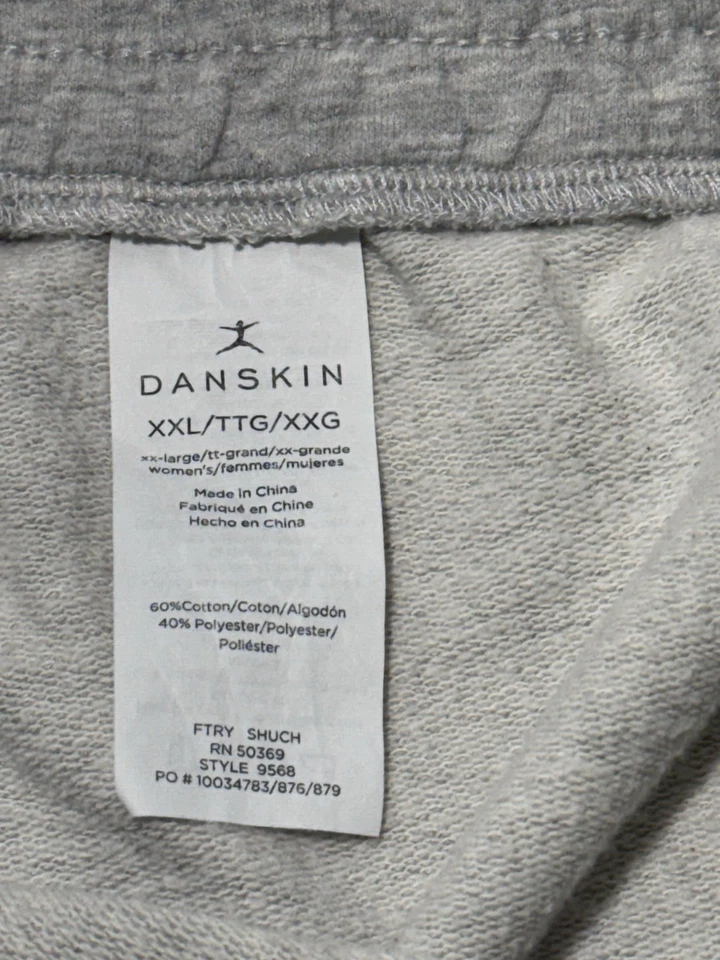 Pantalones cortos Danskin Paperbag para mujer, gris, talla XXL, diversión de verano Foto 4 de 4