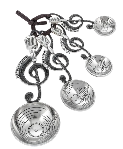 WBOT Treble Clef music note Color MEASURING SPOON SET ganz fancy teaspoon
