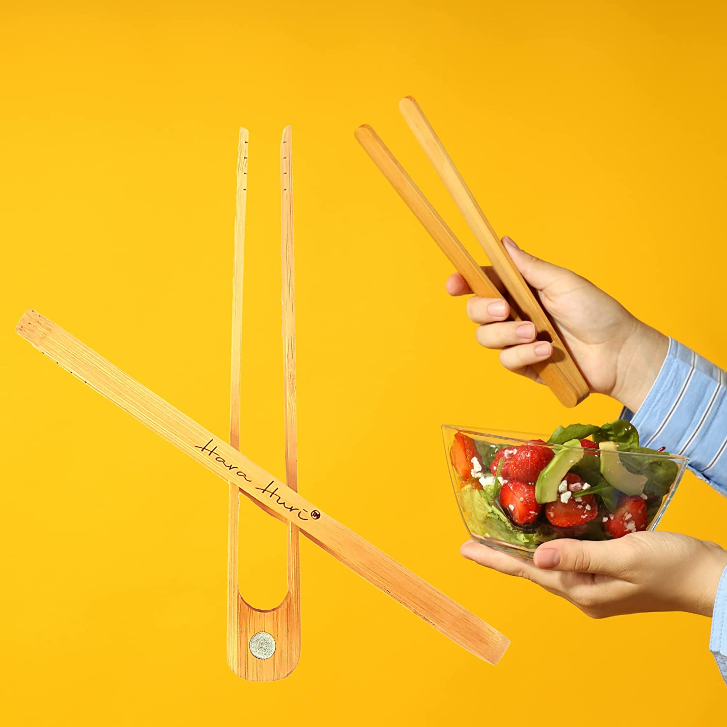 1 X Bamboo Toaster Tongs 8.7" Reusable Heat Resistant Woden Toast Ton eBay